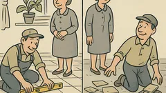 Witz: Ich verlege Ihre Fliesen – oder lege.