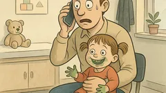 Witz: Meine Tochter hat grüne Farbe getrunken!